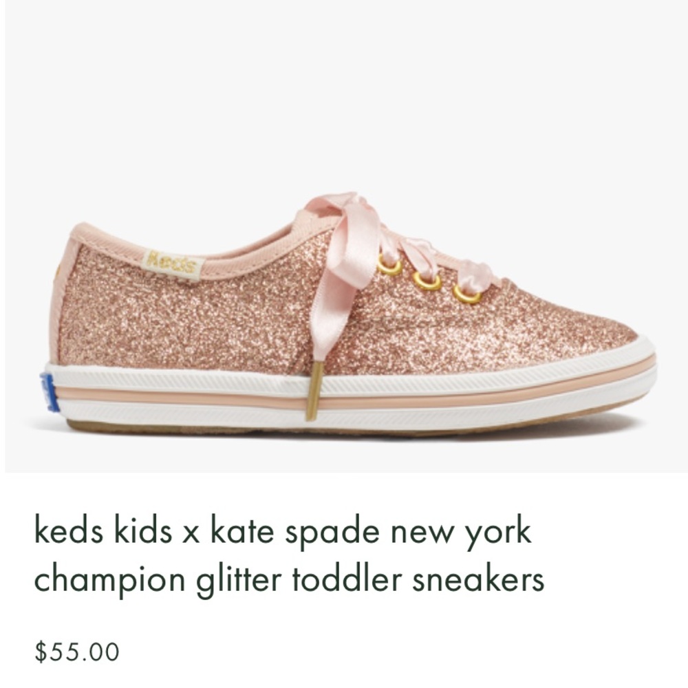 keds kids kate spade new york glitter toddler Sz 8